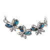 Glacier pearle butterfly trio necklace
