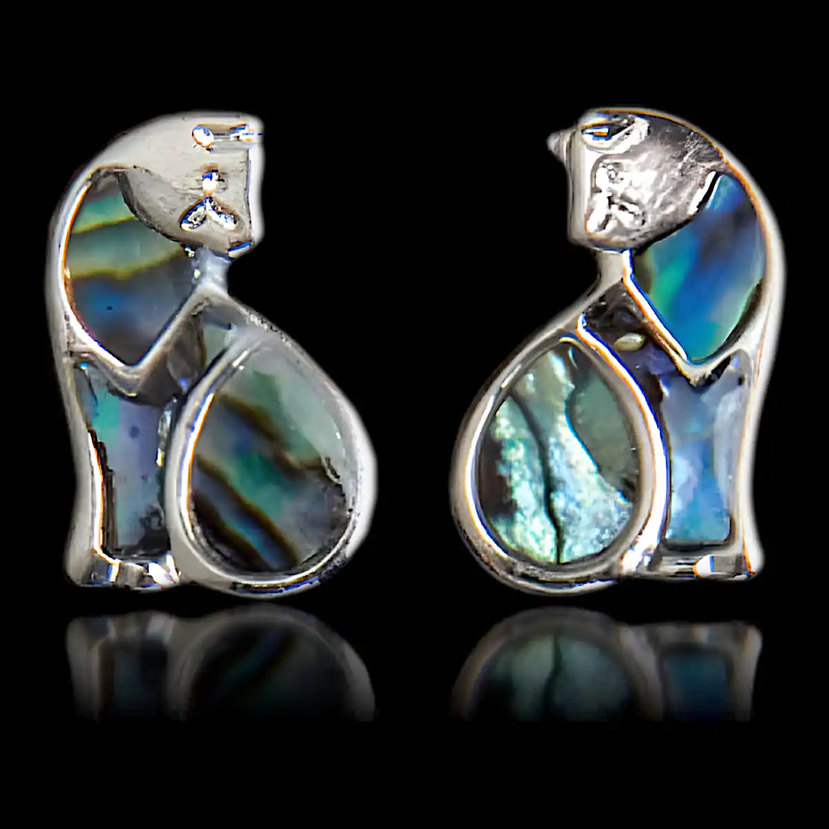 Glacier pearle cat earrings
