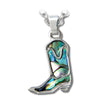 Glacier pearle cowboy boot necklace