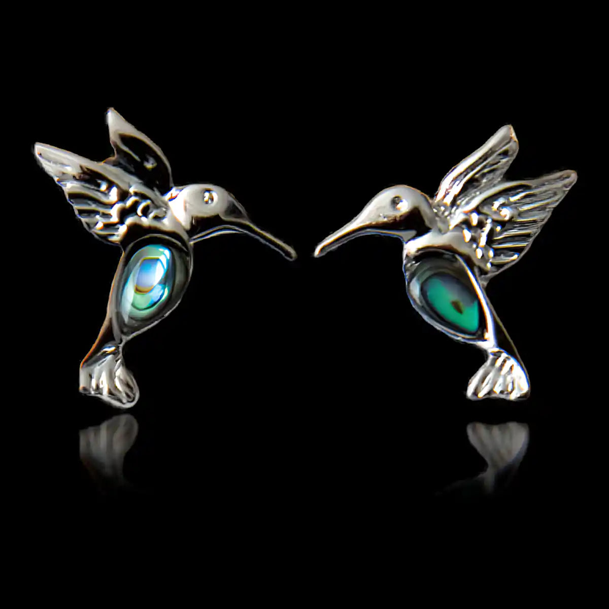 Glacier pearle dainty hummingbird earrings