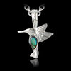 Glacier pearle dainty hummingbird necklace