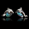 Glacier pearle dolphin stud earrings
