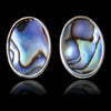 Glacier pearle framed oval-large earrings