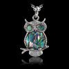 Glacier pearle owl necklace