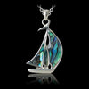 Glacier pearle sailboat necklace