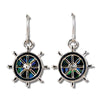 Glacier pearle ship's wheel earrings