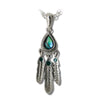 Glacier pearle tribal feathers necklace