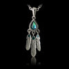 Glacier pearle tribal feathers necklace