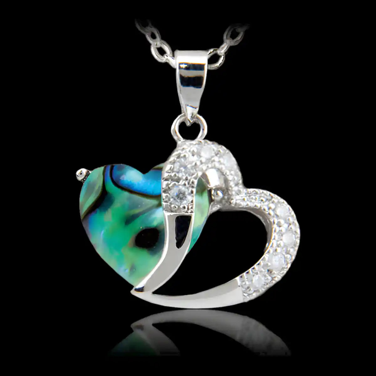 Glacier pearle two hearts necklace