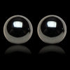 Hematite ball-8mm earrings