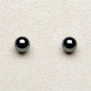 Hematite ball-6mm earrings