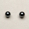 Hematite ball-8mm earrings
