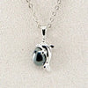 Hematite dolphin necklace