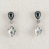 Hematite maple leaf frost earrings