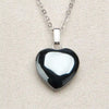 Hematite plain heart necklace