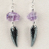 Hematite stormy wings earrings
