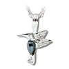 Hematite dainty hummingbird necklace