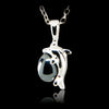 Hematite dolphin necklace