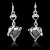 Hematite heartfelt earrings