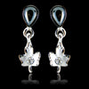 Hematite maple leaf frost earrings