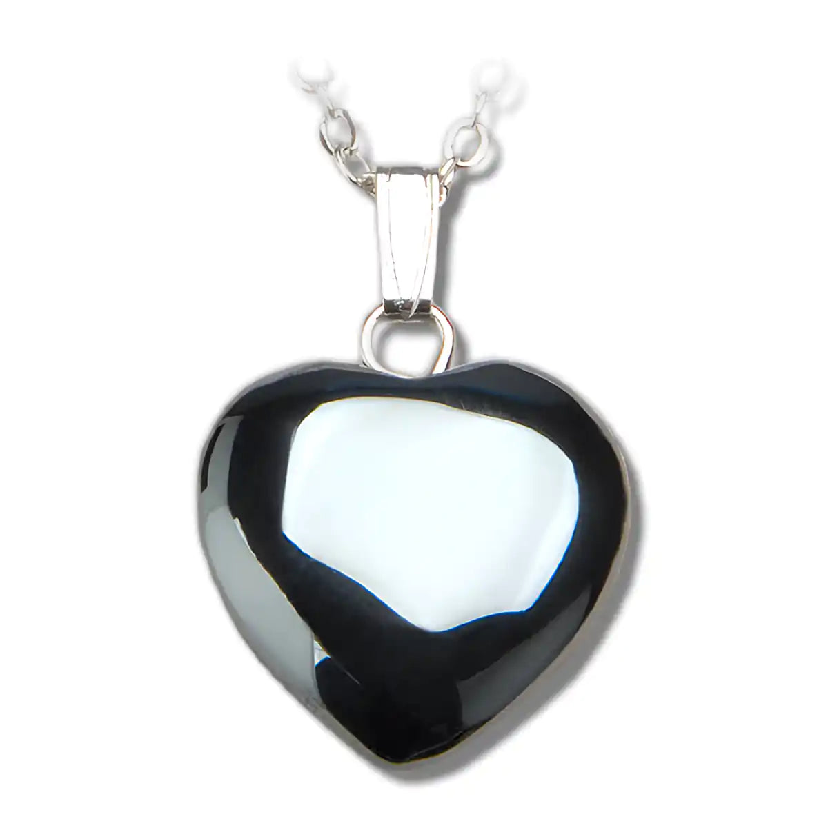 Hematite Plain Heart Necklace
