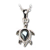 Hematite turtle necklace