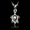 Hematite turtle necklace