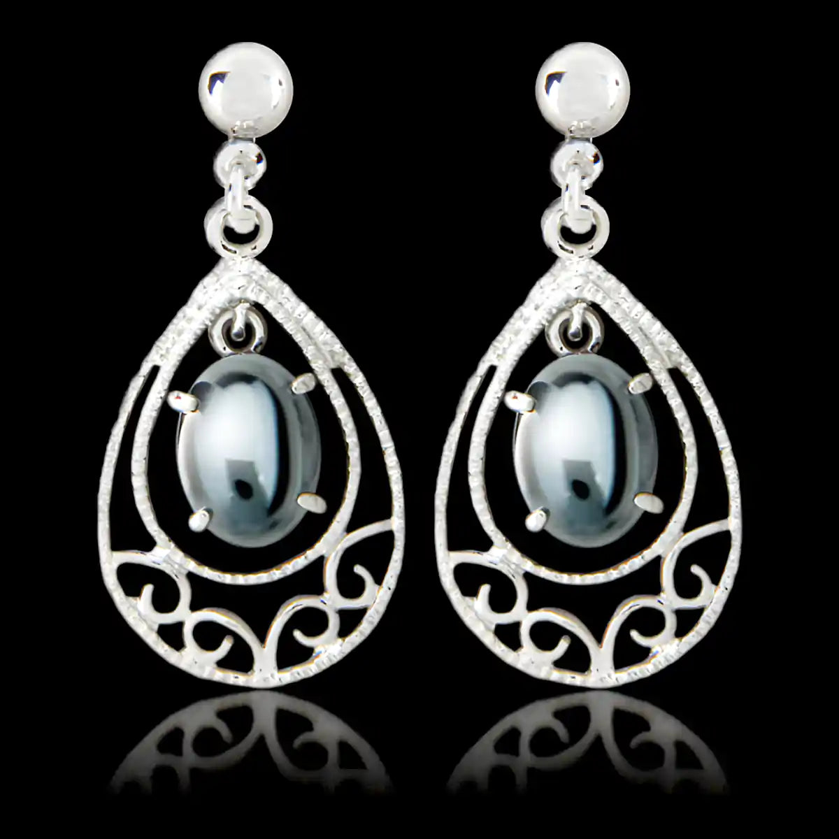 Hematite vintage elegance earrings
