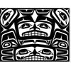 Leather wallet with native embossed bear lodge design