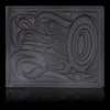 Leather wallet with native embossed eagle design