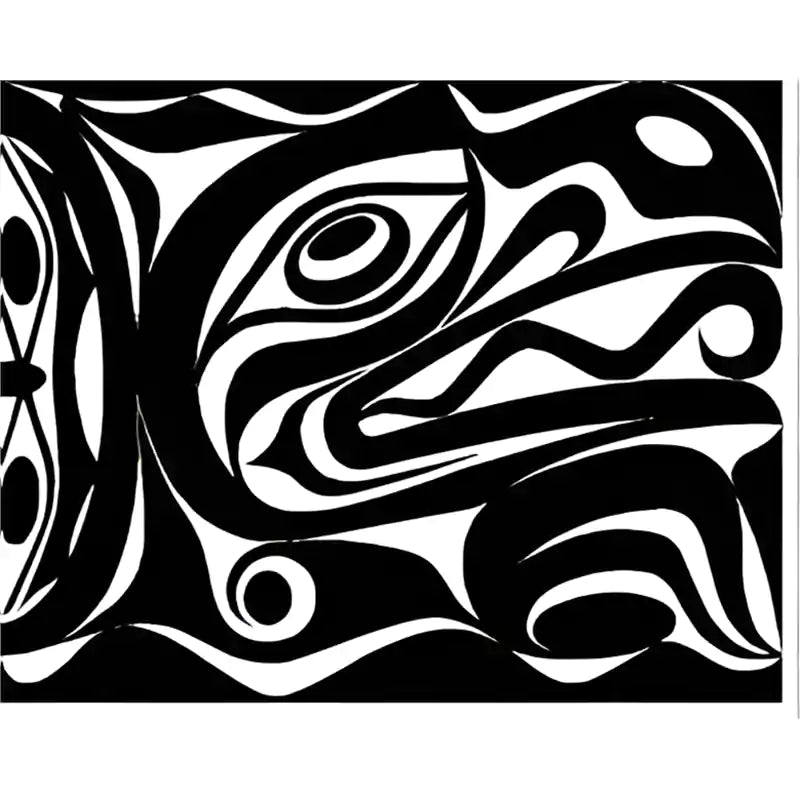 Leather wallet with native embossed raven design