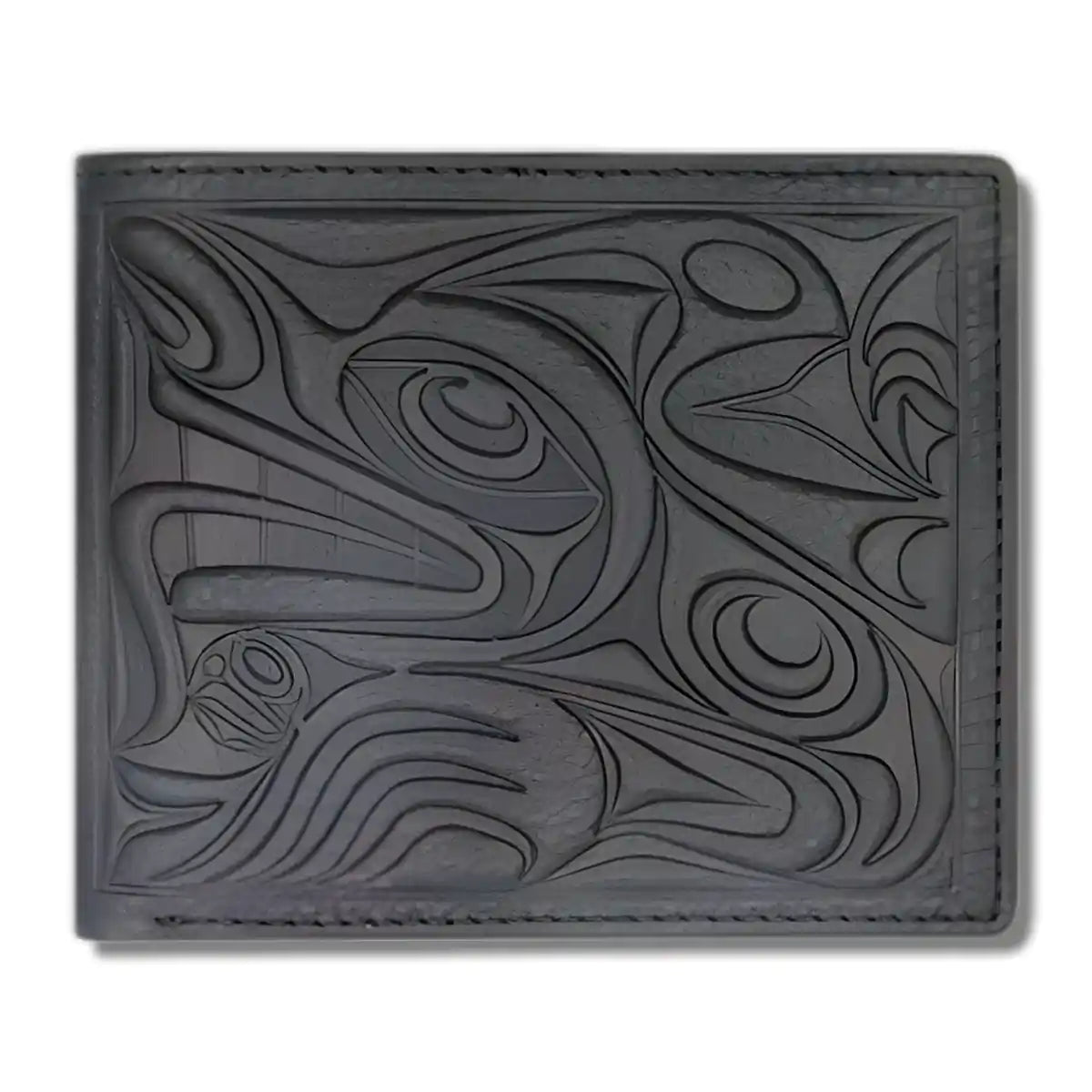 Men s Wallet embossed Wolf Native Design