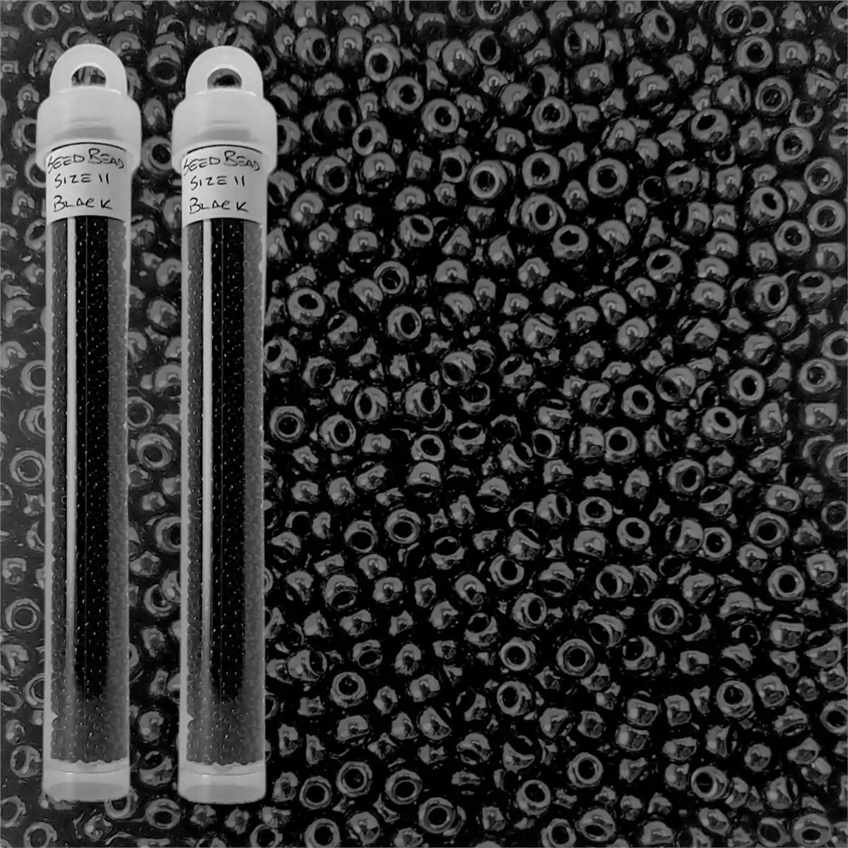 Miyuki seed beads black size 11