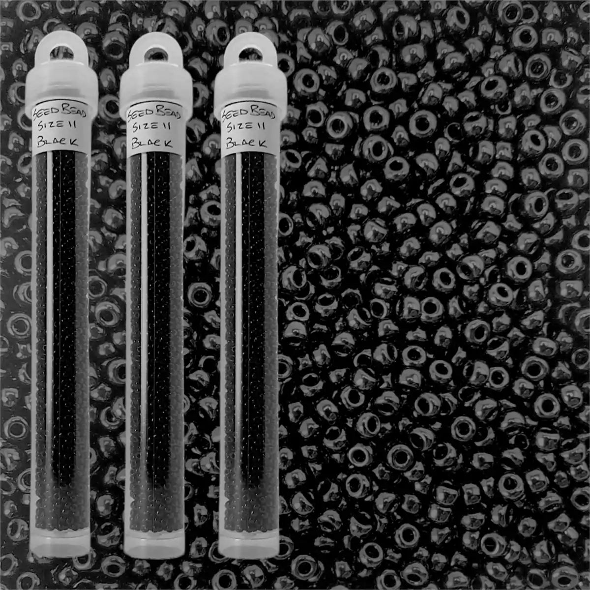 Miyuki seed beads black size 11