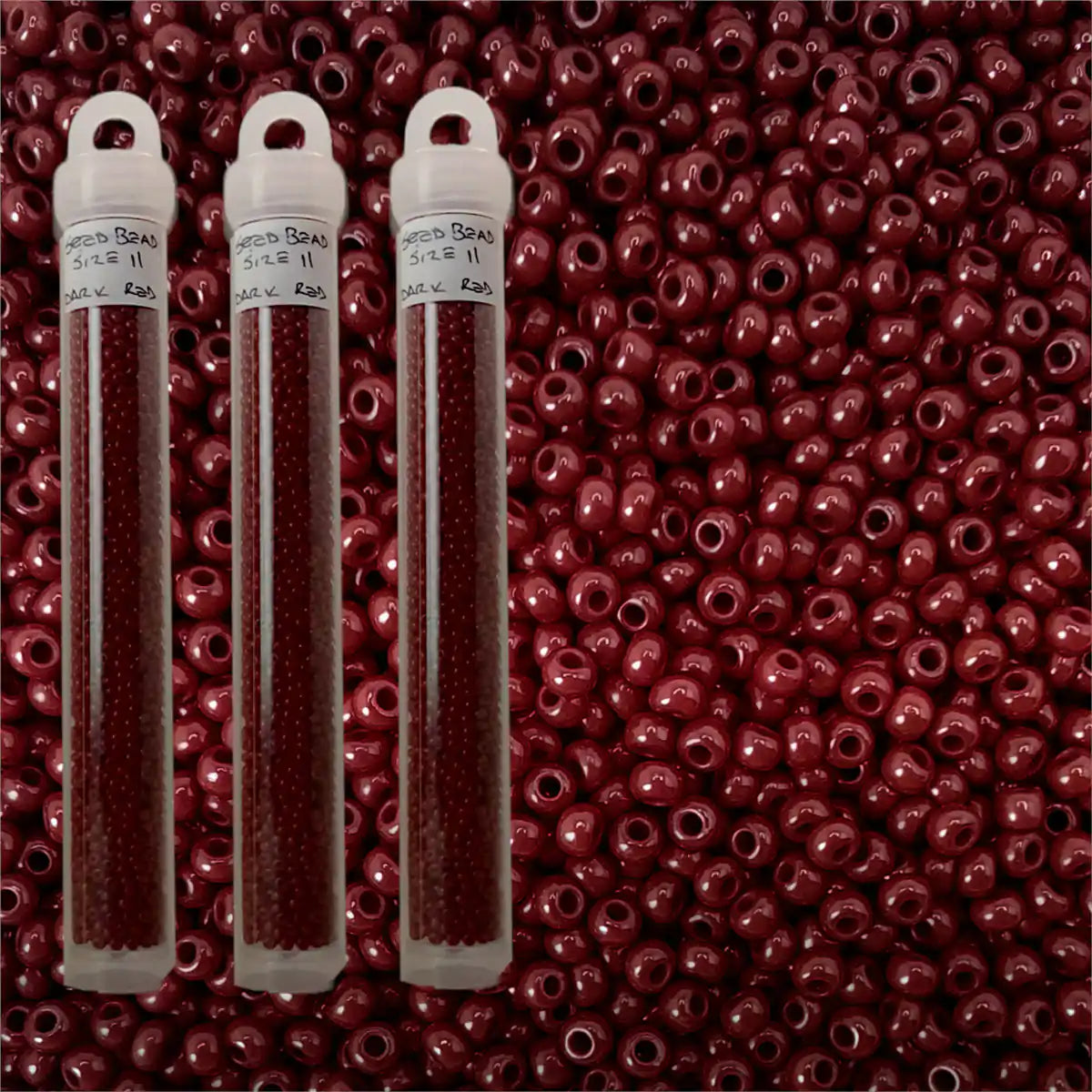 Miyuki seed beads dark red size 11