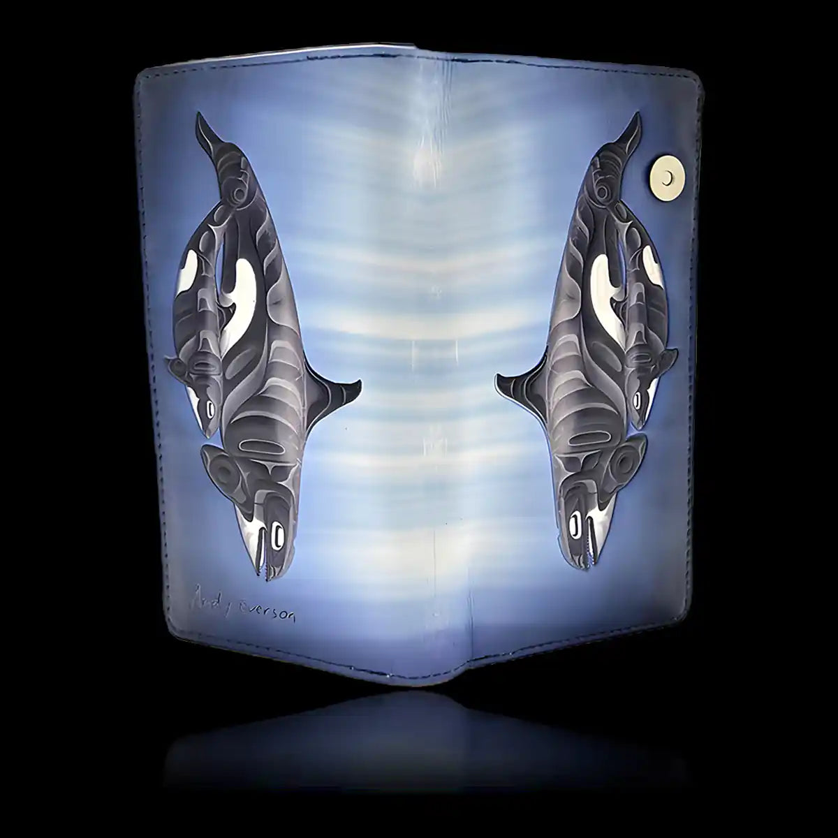 Native design large wallet orca whale protection