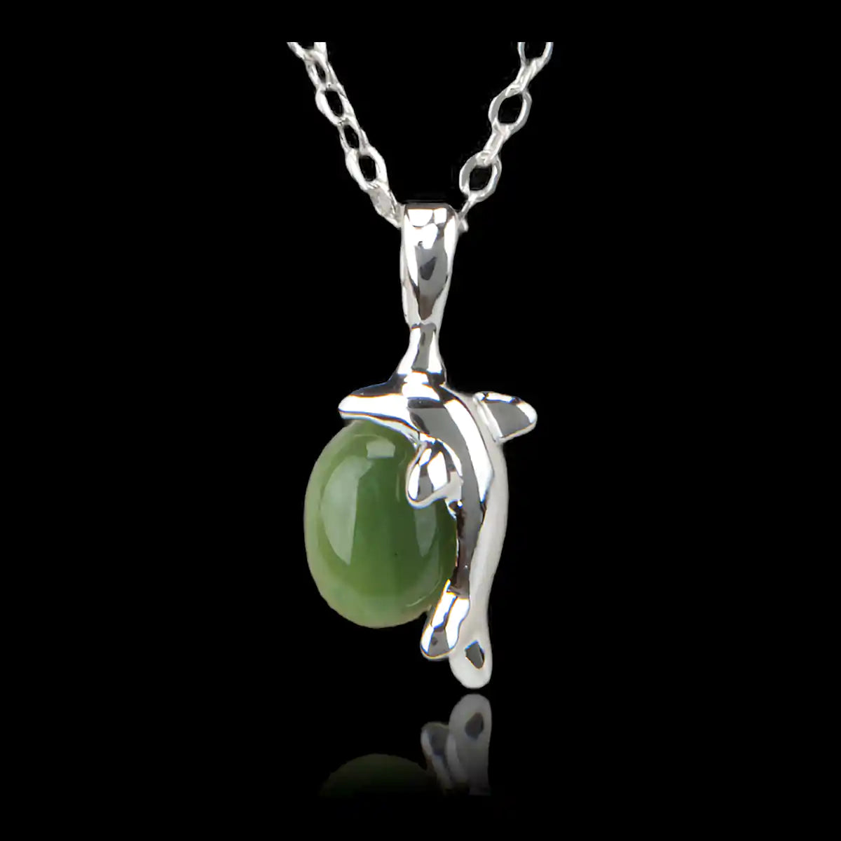 Jade dolphin necklace