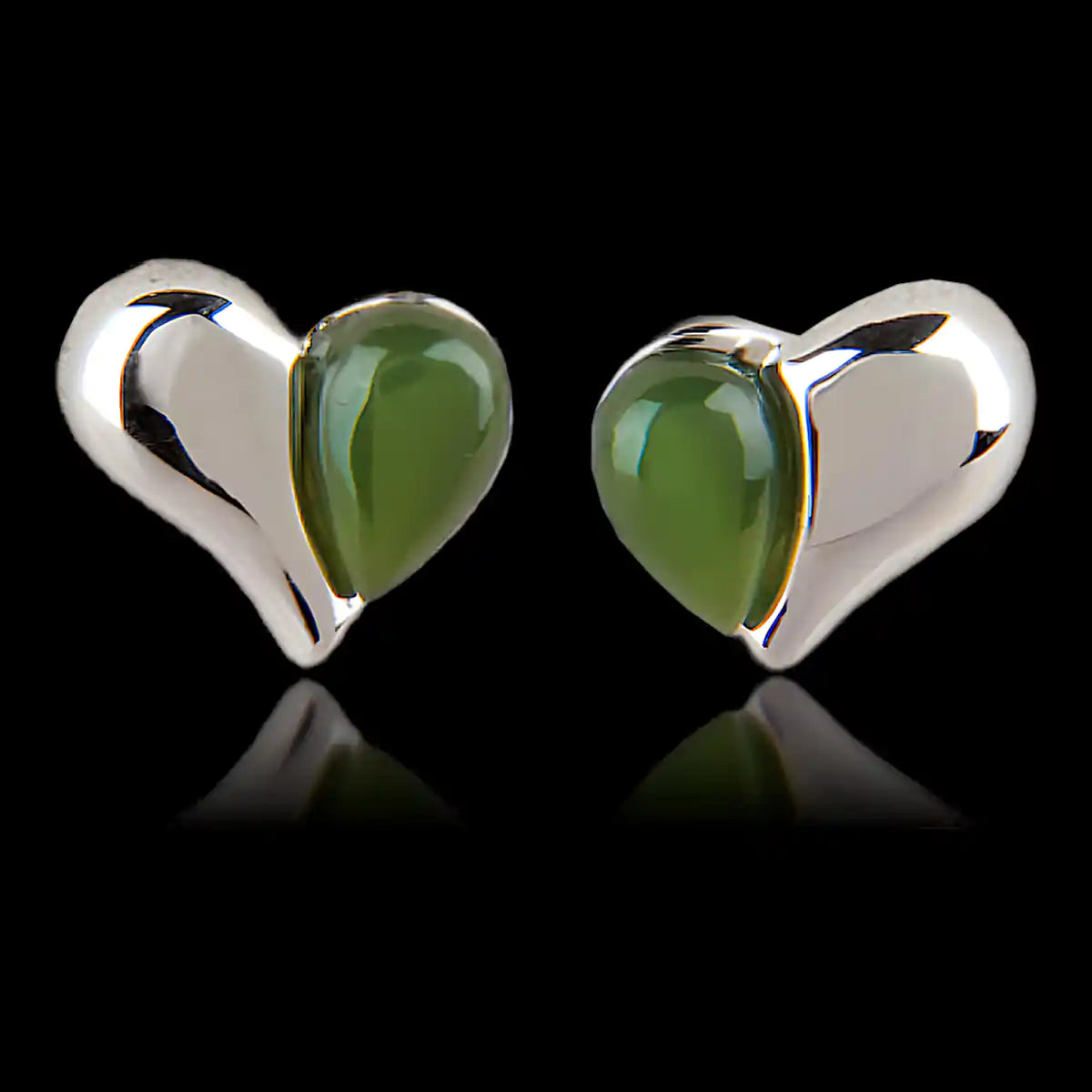 Jade heart's desire earrings