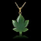 Jade maple leaf-25mm necklace