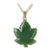 Jade maple leaf-25mm necklace