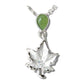 Jade maple leaf frost necklace