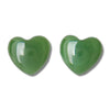 Jade plain heart-8mm earrings