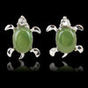 Jade tiny turtle earrings
