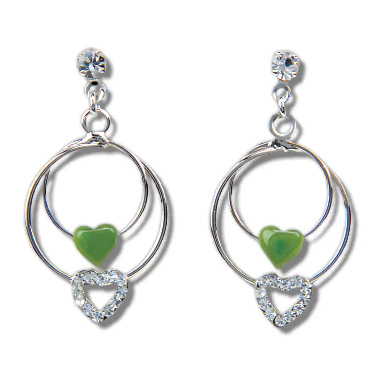 Jade true love earrings