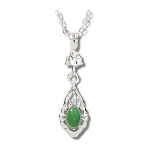 Collar de encanto vintage de jade