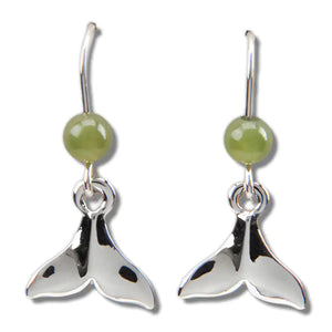 Pendientes de cola de ballena de jade