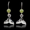 Jade whale tail earrings