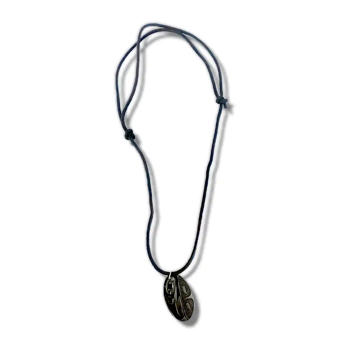 Pewter leather necklace butterfly