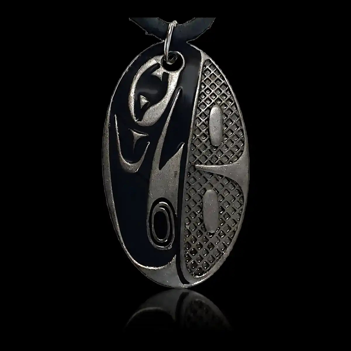 Pewter leather necklace butterfly