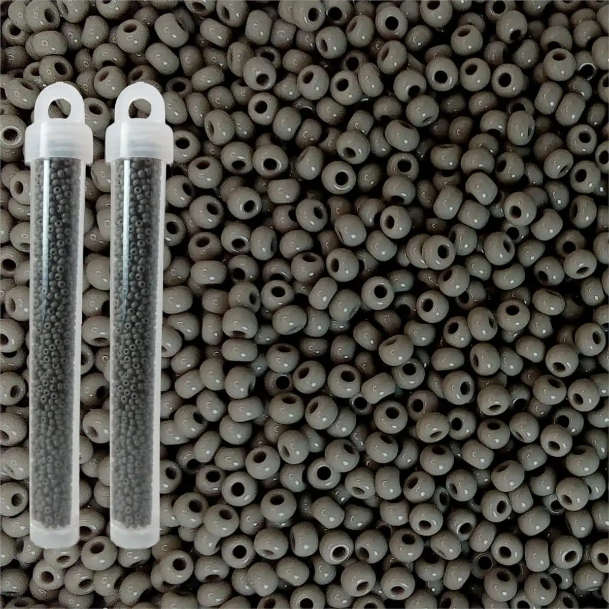 Miyuki seed beads grey size 10